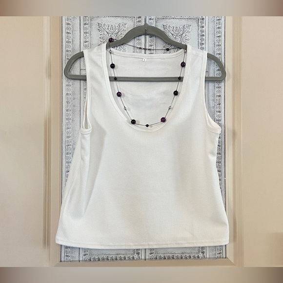 NEW Sz-L Girls Scooped Cropped Casual/Dressy Ribbed Tank Top-Perfect 4 Layering🫶 - Picture 6 of 15